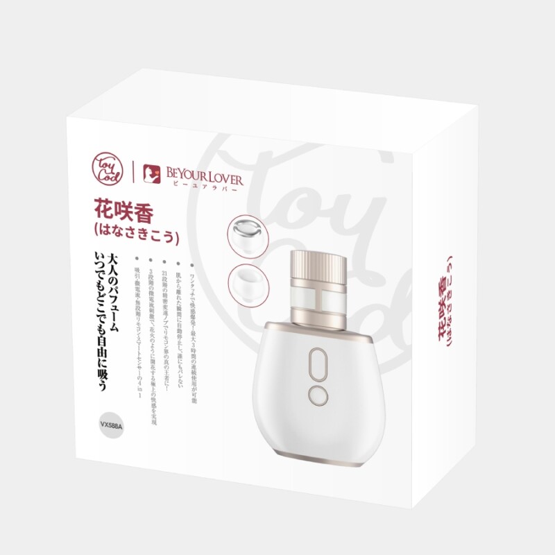 Вакуумний стимулятор BeYourLover Aromia у вигляді парфюмів з електростимуляцією, білий, 9.6 х 3.5 см - Зображення 1
