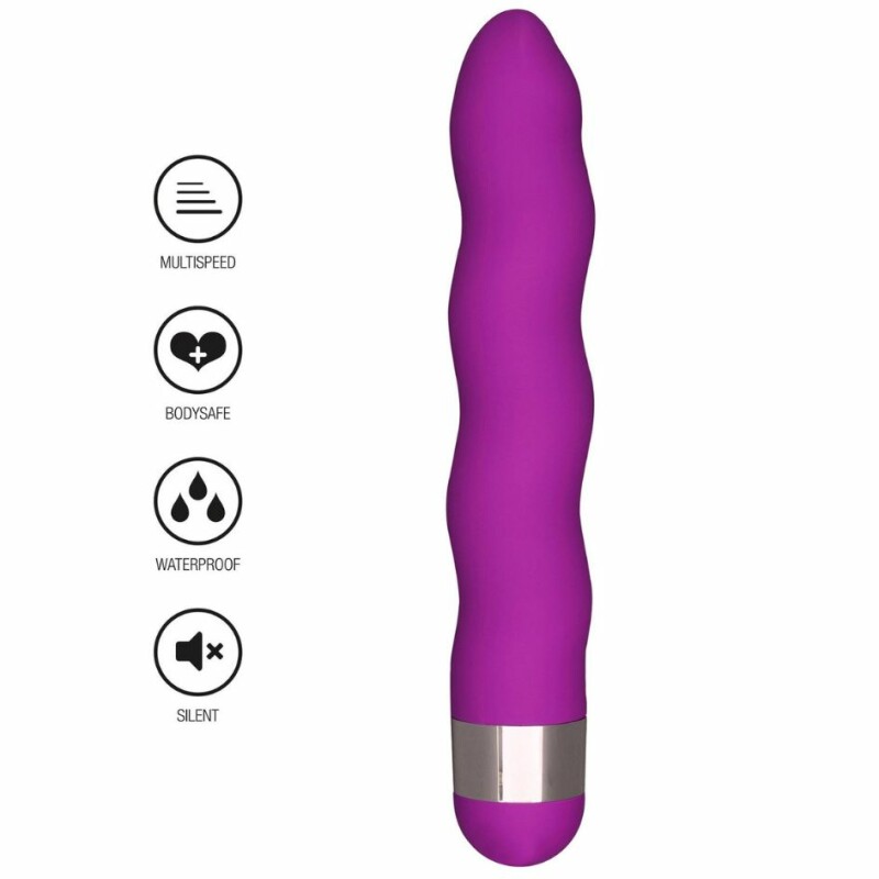 Вібратор багатошвидкісний The Funky Wave Viberette фіолетовий, 18 см х 2.5 см - Зображення 3