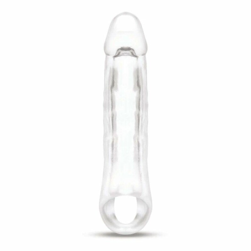 Насадка-подовжувач пеніса +5 см, Size Up 2 See-Thru з петлею для мошонки, прозора, 20.3 х 4.8 см - Зображення 2