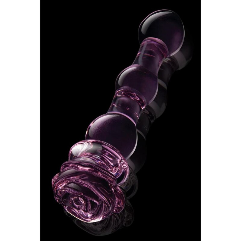 Скляний фалоімітатор Dreamtoys Glaze Glass Rosebud рожевий, 20 х 3.1 см - Изображение 3