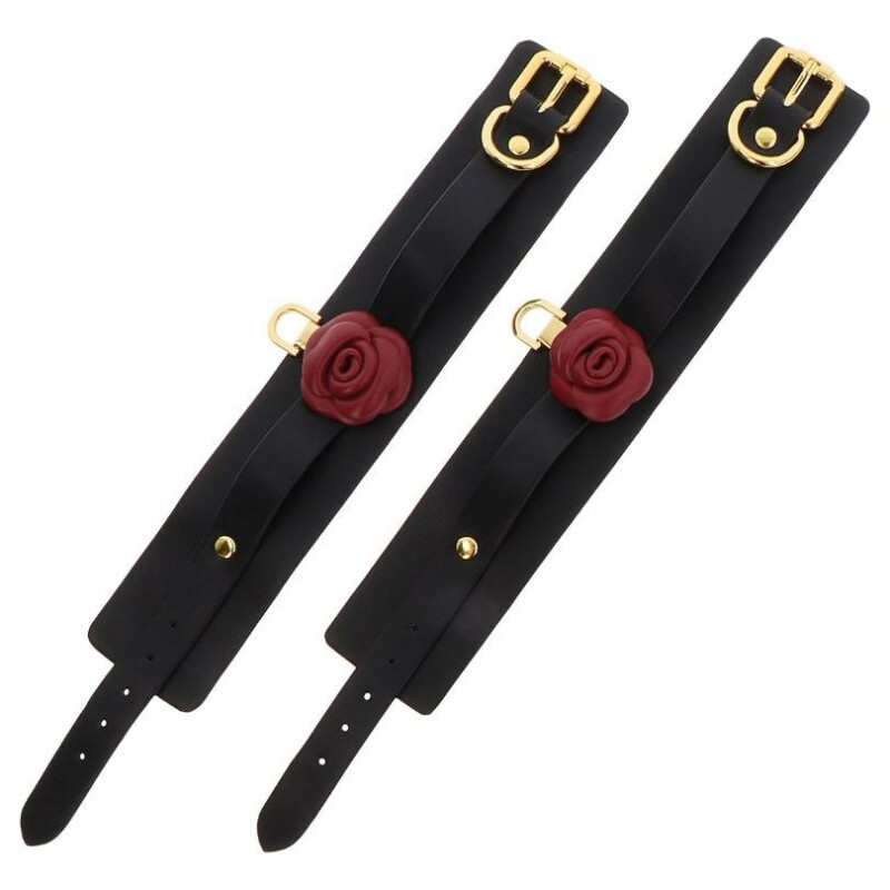 Поножи Taboom Wild Roses Ankle Cuffs Set с розами, чёрные - Изображение 4