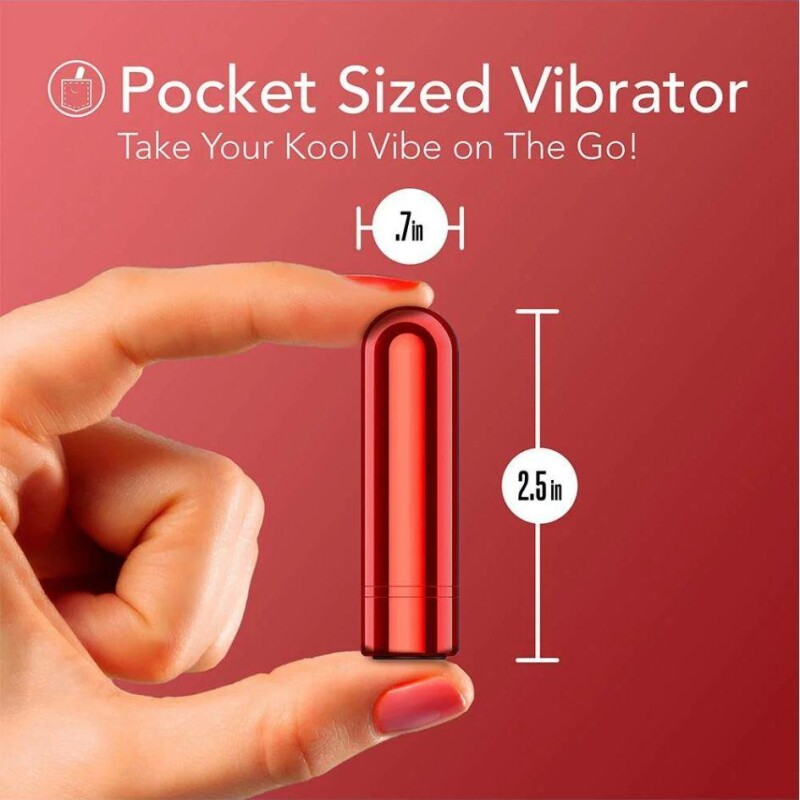 Віброкуля перезарядна Blush Kool Vibes червона, 6.3 х 1.8 см - Зображення 7