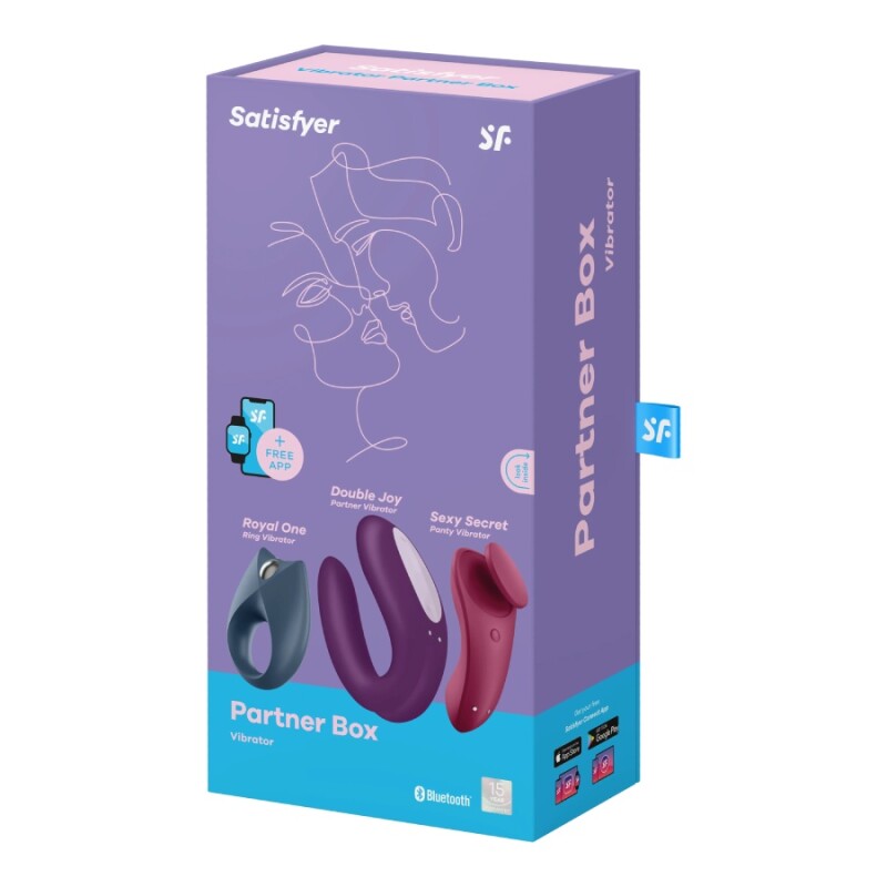 Набір вібраторів Satisfyer Partner Box 3 Смарт-вібратор для пар, Вібратор у трусики, Віброкільце - Зображення 1