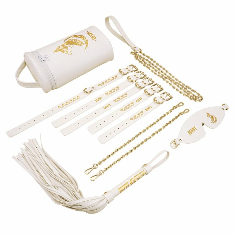 Набір БДСМ Roomfun Egyptian Cat Bodage Kit 9 предметів, білий - Зображення 1