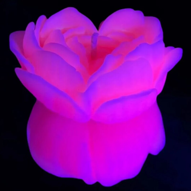 Свічка троянда люмінісцентна GlowKink 38 г, низькотемпературна, M, для БДСМ, персикова