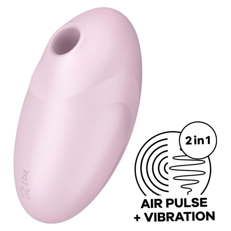 Вакуумний стимулятор клітора Satisfyer Vulva Lover 3 з вібрацією, рожевий, 11 х 6 см - Зображення 2
