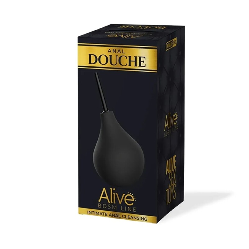 Анальний душ-спринцівка Alive Anal Douche S, чорна, 13.5 х 1 см - Изображение 2
