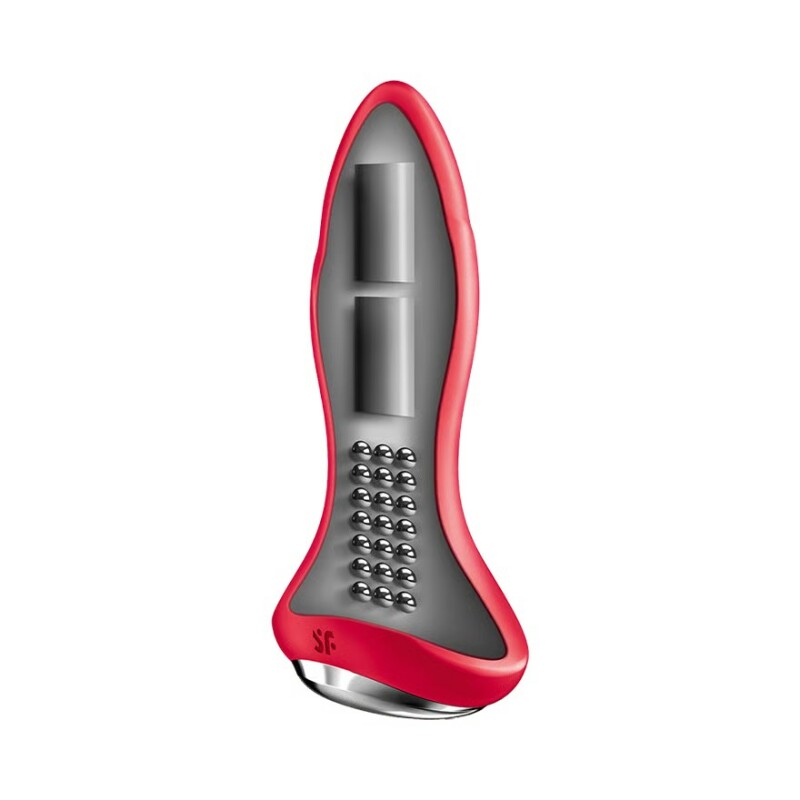 Анальний вібратор Satisfyer Rotator Plug 1+ з ротаціює, з додатком, червоний, 13.5 х 5.5 см - Зображення 4