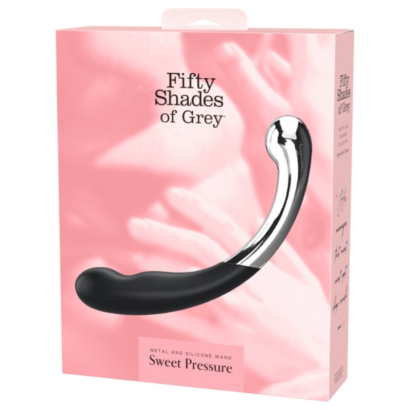 Фалоімітатор двосторонній Fifty Shades of Grey Sweet Pressure сріблясто-чорний, 21.5 см - Зображення 2