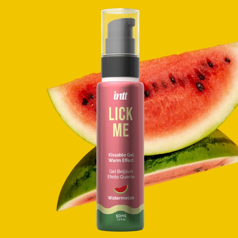 Їстівний лубрикант з ефектом тепла INTT Lick Me Watermelon зі смаком кавуна, 50 мл - Зображення 7