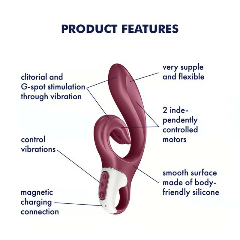 Вібратор-кролик Satisfyer Love Me для точки G та клітора, червоний, 22 х 4.1 см - Зображення 7