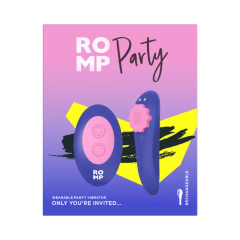 Вібратор в трусики ROMP Party з пультом, рожево-синій, 8.7 см - Изображение 7