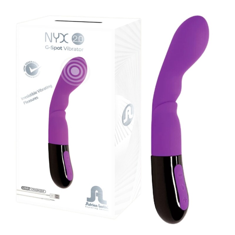 Вібратор вагінальний Adrien Lastic Nyx 2.0 для точки G, фіолетовий, 20.7 х 3.6 см