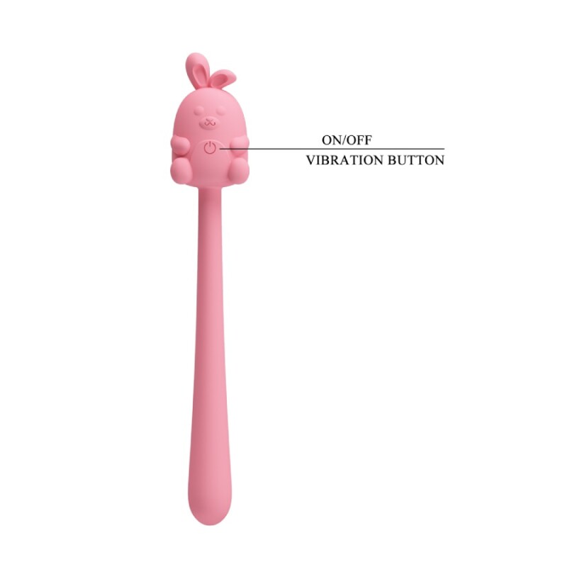 Мінівібратор на палочці Pretty Love Cute Bunny гнучкий, рожевий, 14.2 х 1.8 см - Изображение 8