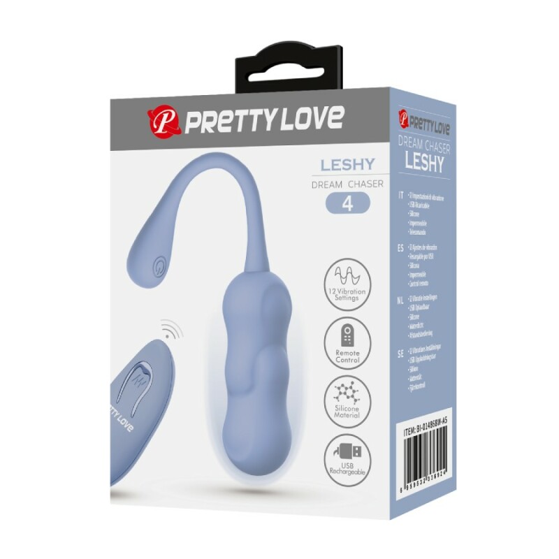 Віброяйце Pretty Love Leshy з пультом, блакитне, 18.6 х 2.8 см - Зображення 9