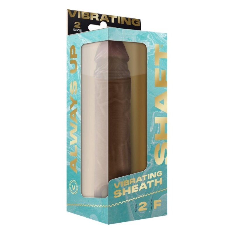 Насадка на пеніс з вібрацією Shaft з пультом, бежева, 22.3 х 4.8 см