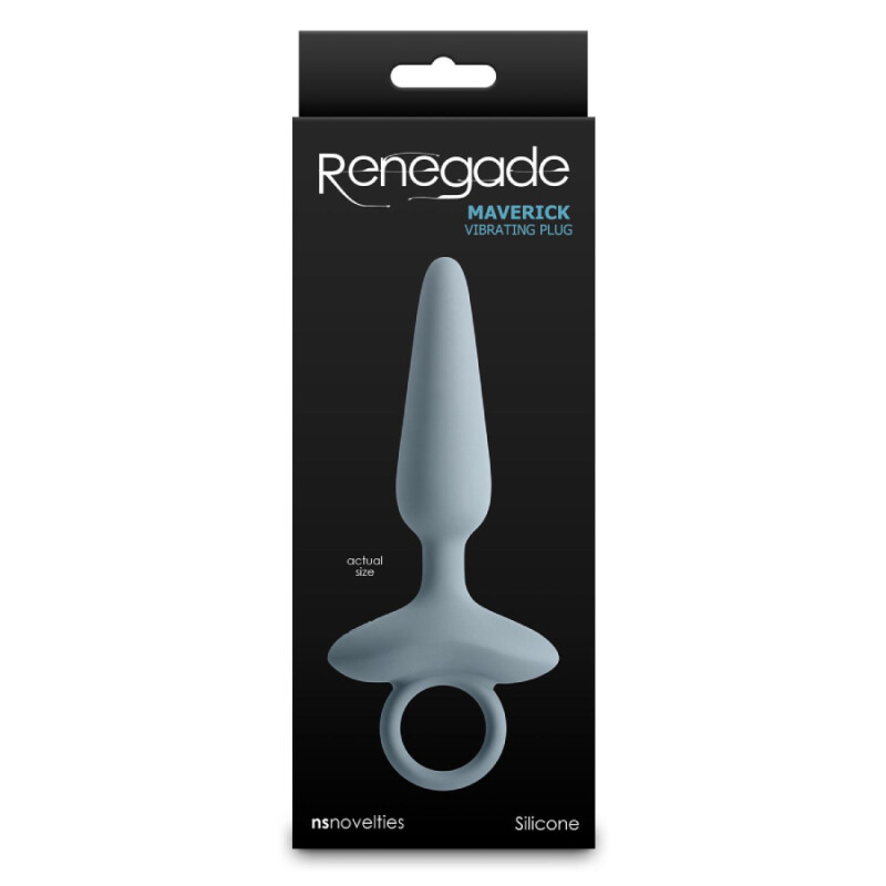 Анальний вібратор NS Novelties Renegade з кільцем, сірий, 15 х 3.1 см - Зображення 1