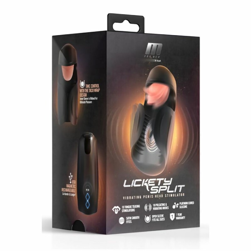 Мастурбатор з вібрацією Blush M for Men зі стимулюючим язичком, чорний, 14.6 х 6.4 см - Зображення 1