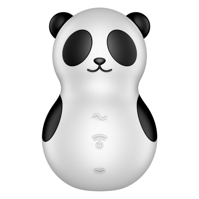 Вакуумний стимулятор Satisfyer Pocket Panda з вібрацією, чорно-білий, 8.9 х 1.5 см - Зображення 3