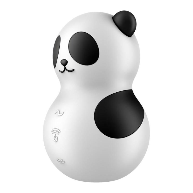 Вакуумний стимулятор Satisfyer Pocket Panda з вібрацією, чорно-білий, 8.9 х 1.5 см - Зображення 4