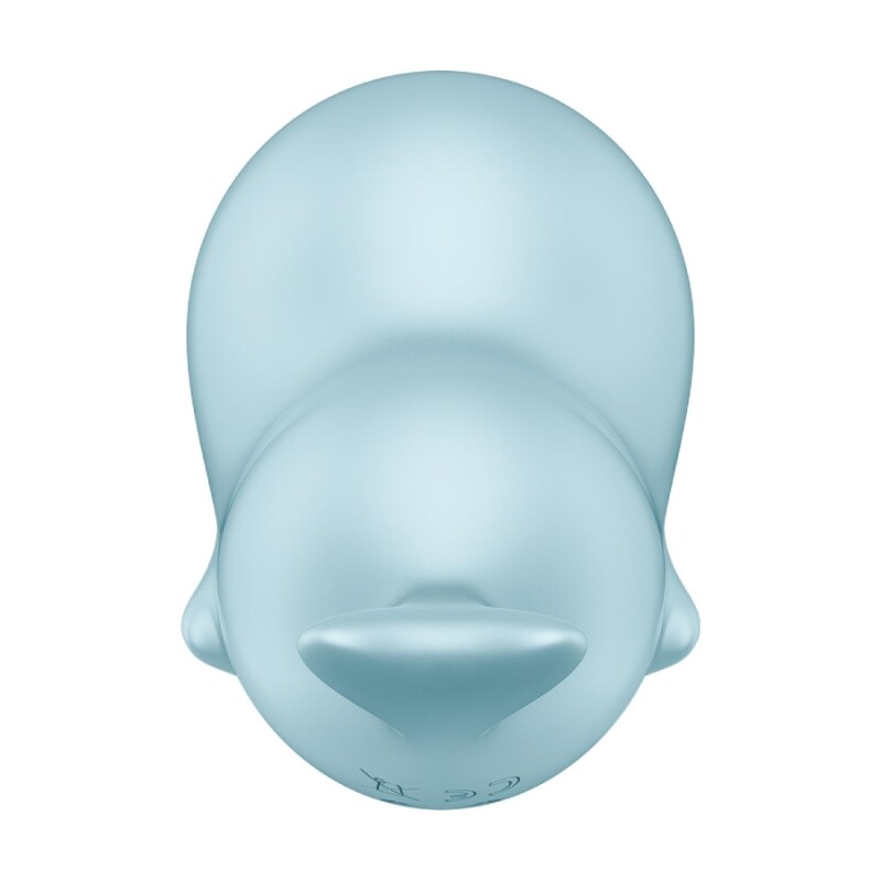 Вакуумний стимулятор Satisfyer Sassy Seal з вібрацією, блакитний, 9.5 х 9.5 см - Зображення 5