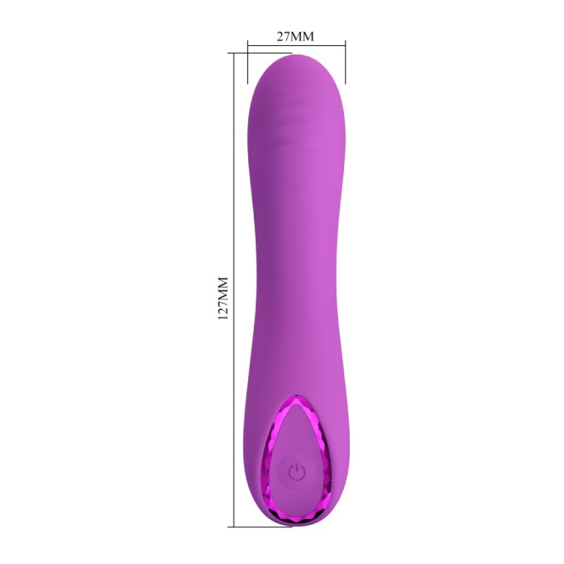 Вібратор для точки G Pretty Love з LED кільцем, фіолетовий, 12.7 х 2.7 см - Зображення 6