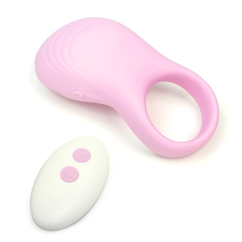 Ерекційне віброкільце Sweet Em Vibe Ring з пультом, рожеве, 8.5 х 4.5 см - Зображення 3