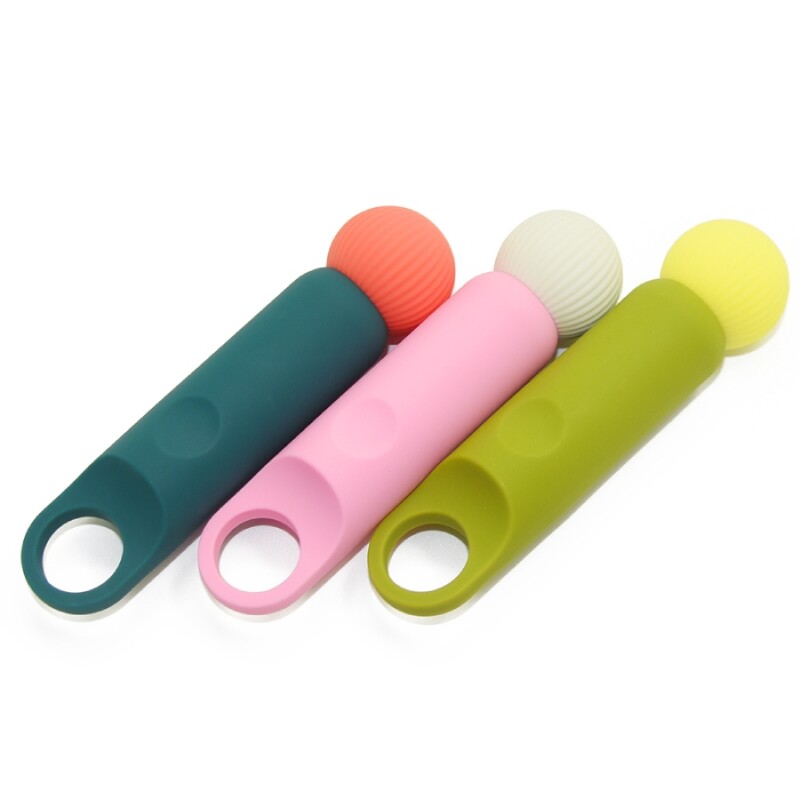 Мінівібратор-мікрофон Sweet Em Tiny Wand силіконовий, біло-рожевий, 11.8 х 3.2 см - Зображення 5