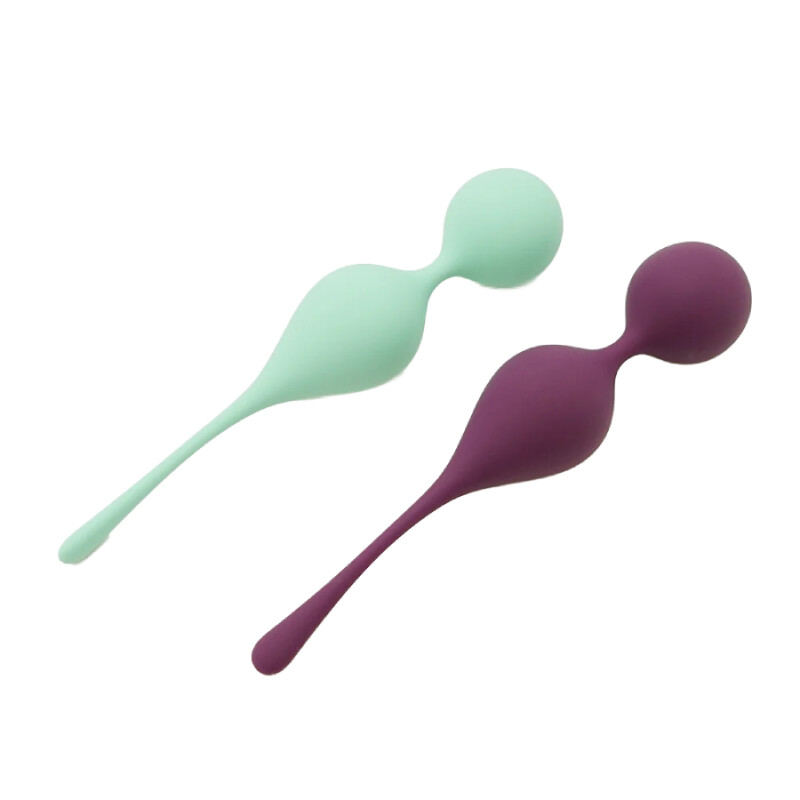 Вагінальні кульки Sweet Em Bloom Duo на м'якому з'єднанні, фіолетові, 17 х 3.3 см - Зображення 4