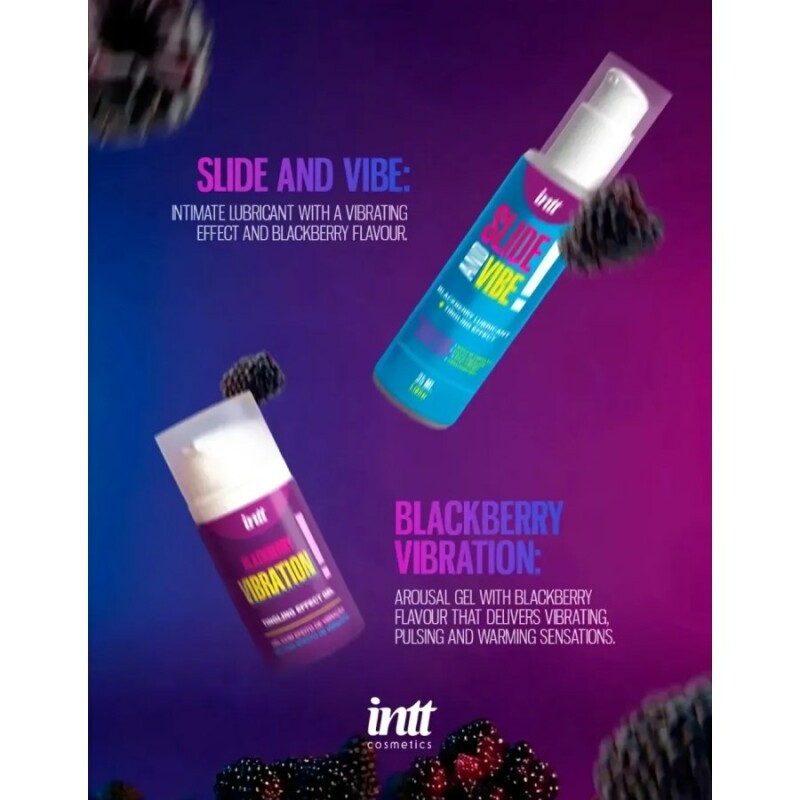 Рідкий вібратор Intt Vibration Blackberry з ароматом ожини, 15 мл - Зображення 3