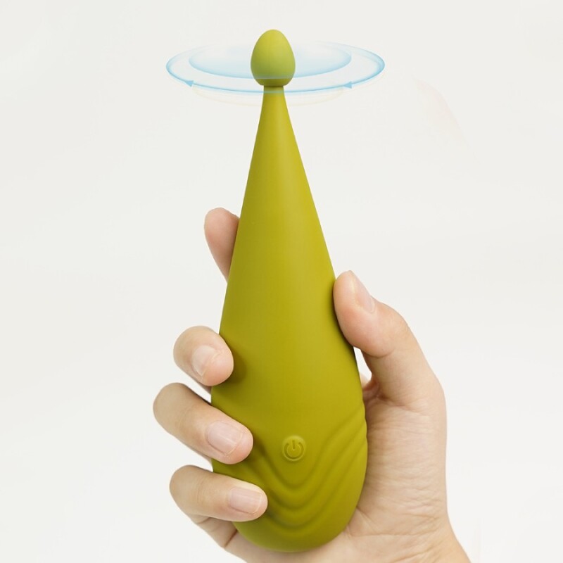 Вібратор Sweet Em Quad Touch з трьома насадками, зелений, 16 х 4.1 см - Зображення 5