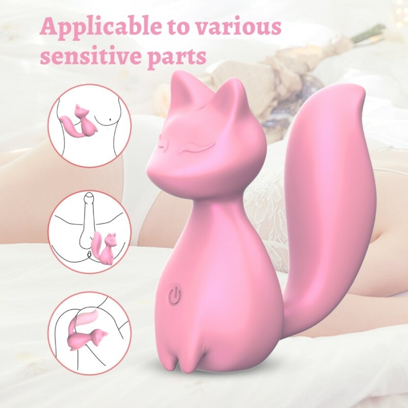 Мінівібратор для клітора Every Night Toys Doris у формі лисички, світло-рожевий, 8 х 3.5 см - Зображення 6