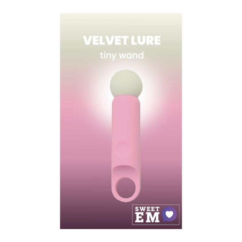 Мінівібратор-мікрофон Sweet Em Tiny Wand силіконовий, біло-рожевий, 11.8 х 3.2 см
