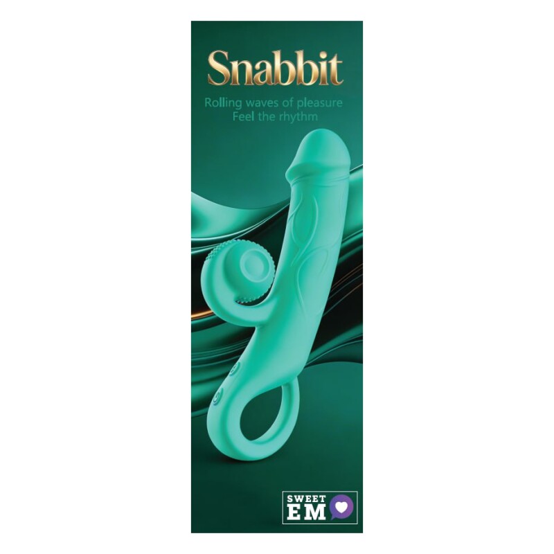 Вібратор-кролик Sweet Em Snabbit бірюзовий, 20 х 3.8 см