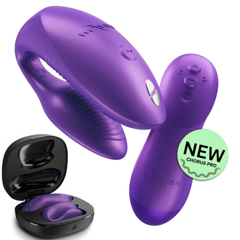 Вібратор для пар We-Vibe Chorus Pro з пультом і додатком, фіолетовий, 8 см - Зображення 2