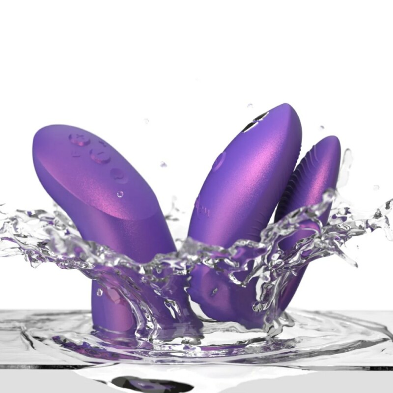Вібратор для пар We-Vibe Chorus Pro з пультом і додатком, фіолетовий, 8 см - Зображення 5