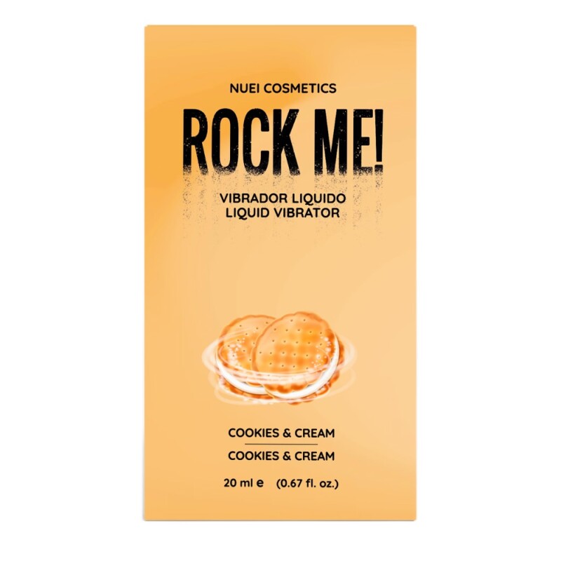 Рідкий вібратор NUEI Rock Me з ароматом печива та вершків, 20 мл - Зображення 1