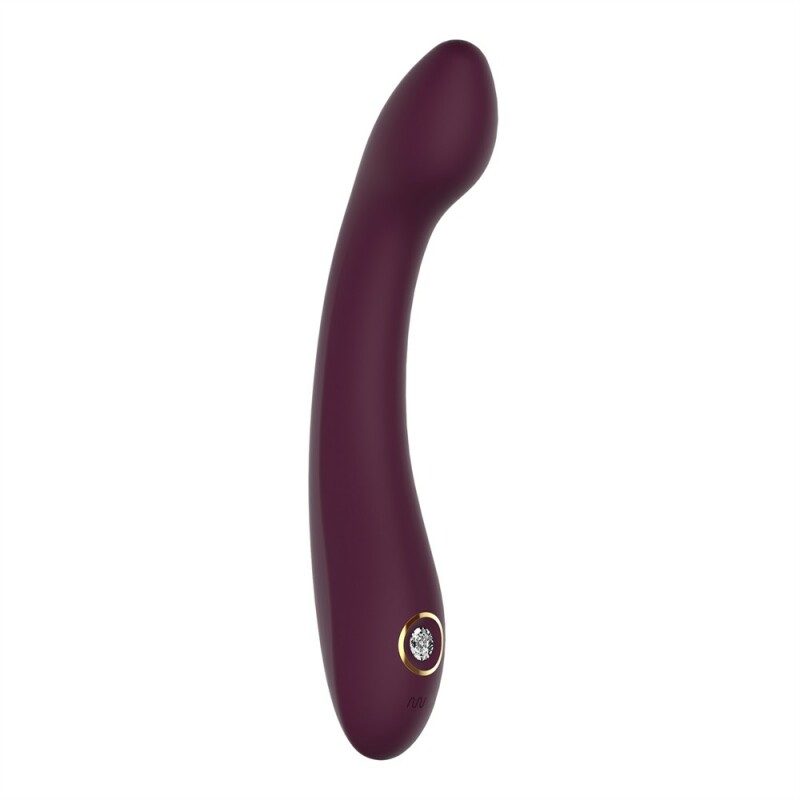 Вібратор для точки G Dream Toys Essentials зі стразами, бордовий, 21.8 × 3.6 см