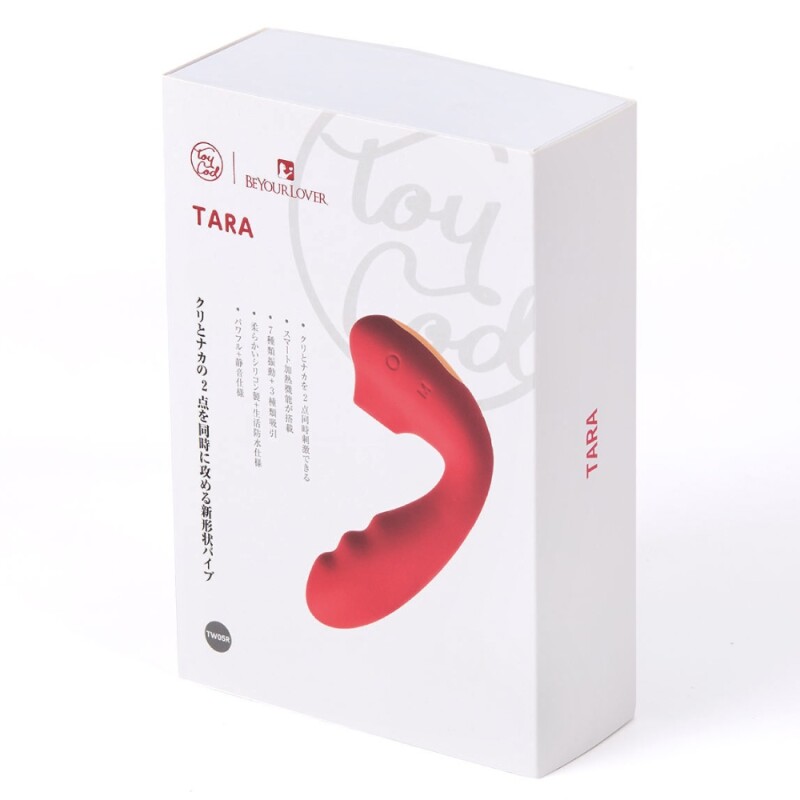 Вібратор для точки G BeYourLover Tara з вакуумом та нагрівом, червоний, 13 х 3.5 см - Зображення 1