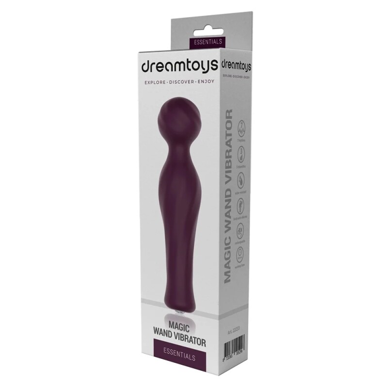 Вібратор-мікрофон Dream Toys Magic Wand зі стразами, бордовий, 16.5 х 4 см - Зображення 1