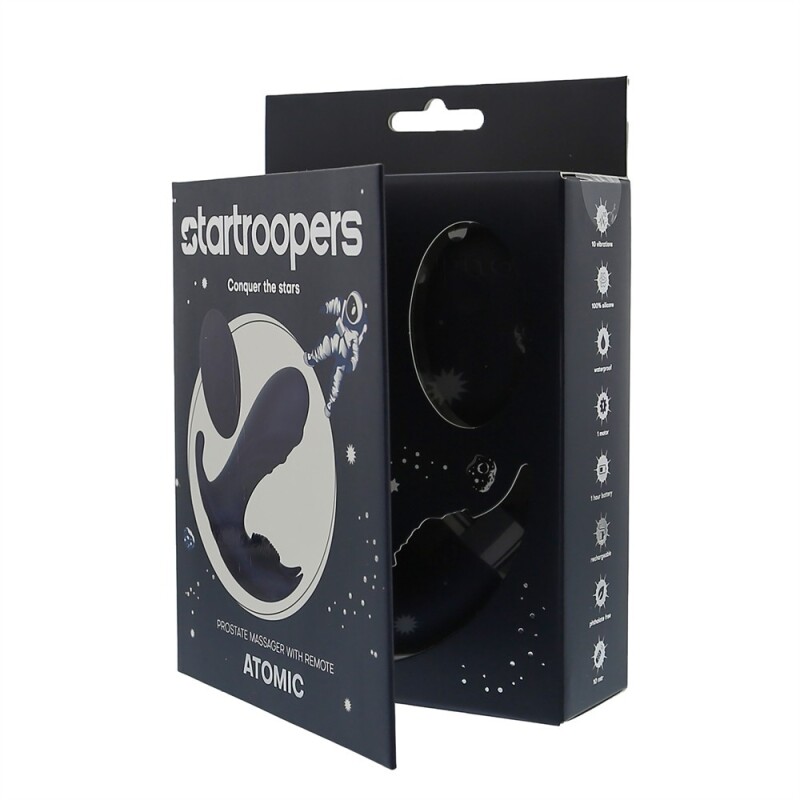 Вібромасажер простати Dream Toys Atomic з пультом, синій, 12.5 х 4 см - Изображение 2