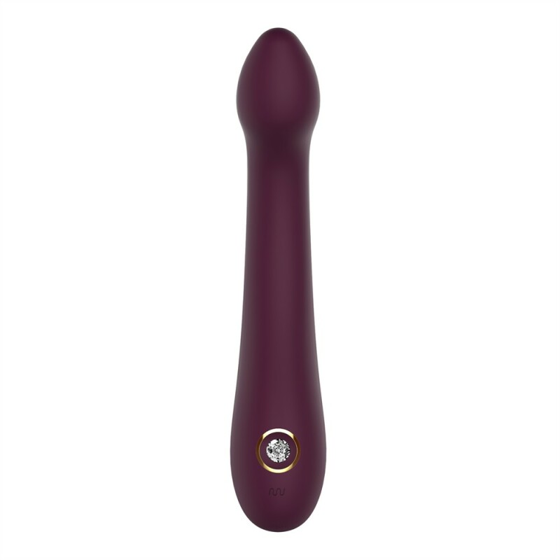 Вібратор для точки G Dream Toys Essentials зі стразами, бордовий, 21.8 × 3.6 см - Зображення 3