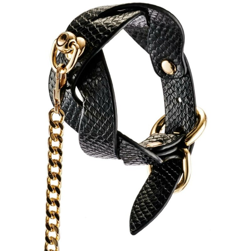 Нашийник з повідецем Guilty Pleasure Lunar Braided з плетеними елементами, чорний, 103 см - Зображення 3
