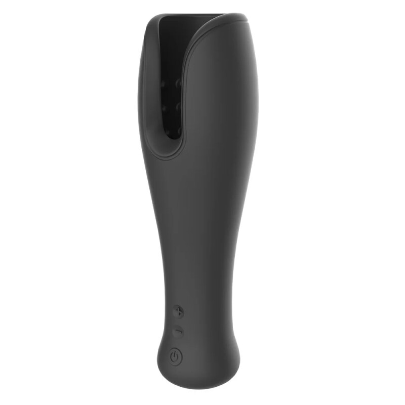 Мастурбатор для голівки Dream Toys Essentials з вібрацією, чорний, 19.5 х 6.5 см - Зображення 4