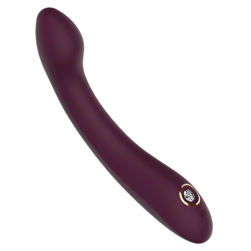 Вібратор для точки G Dream Toys Essentials зі стразами, бордовий, 21.8 × 3.6 см - Зображення 4