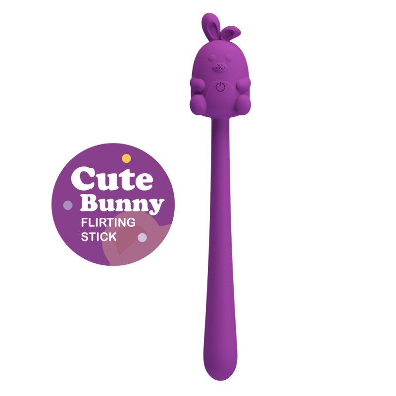Мінівібратор Pretty Love Cute Bunny гнучкий, фіолетовий, 14.2 х 2.4 см - Зображення 1