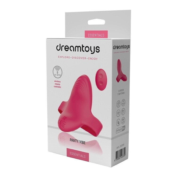 Вібратор у трусики Dream Toys Panty Vibe з пультом, рожевий, 8 х 3.7 см - Зображення 1