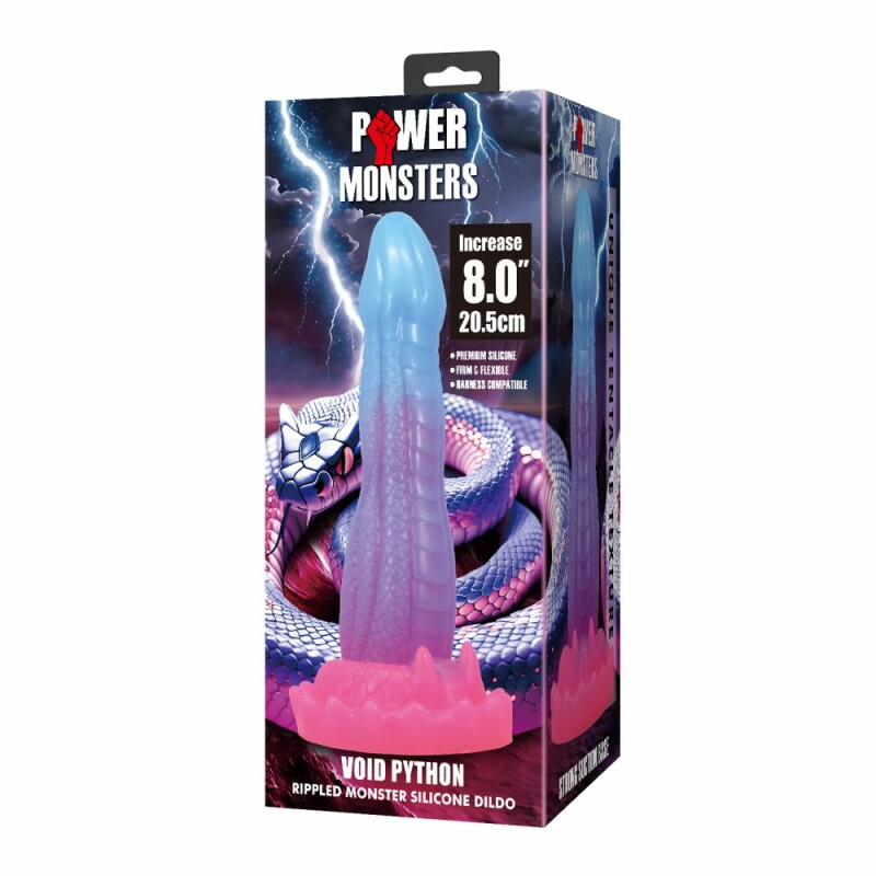 Фалоімітатор фантастичний Power Monsters Void Python на присосці, фіолетовий, 20.5 х 4 см - Изображение 8