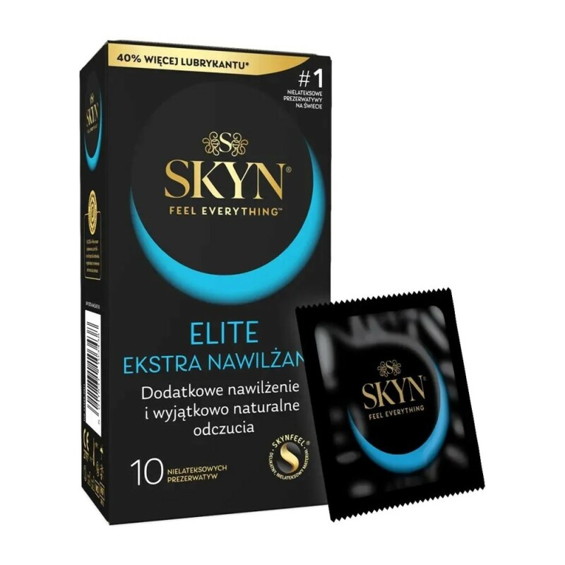 Презервативи безлатексні SKYN Elite Extra Lube, з додатковою змазкою, 10 шт