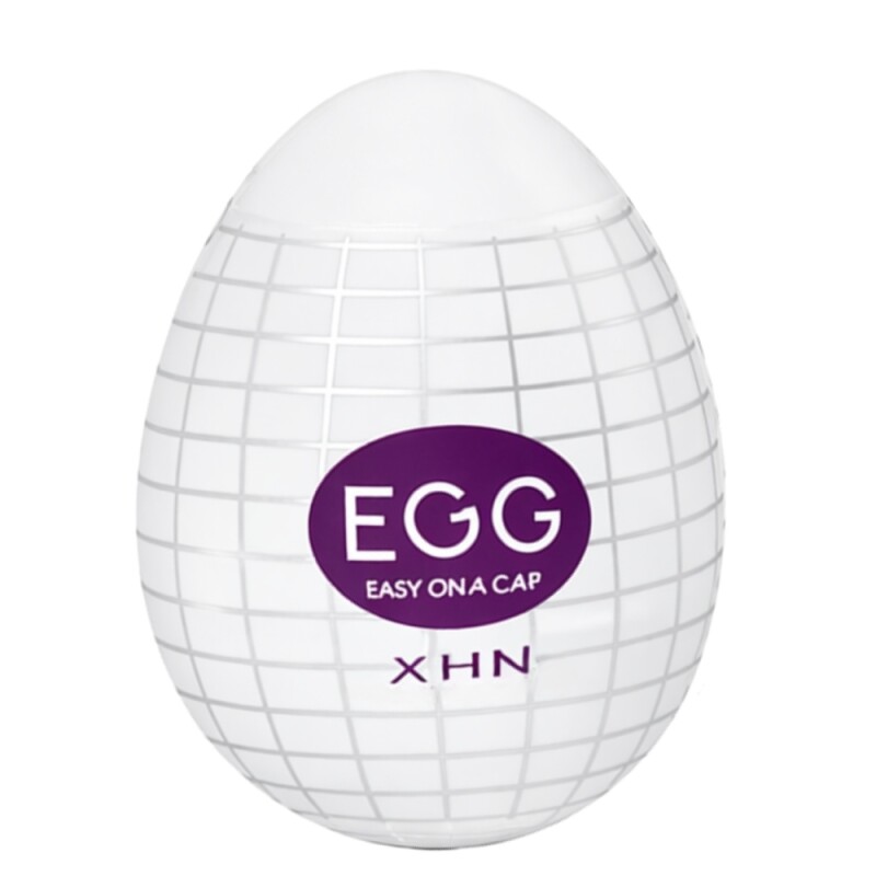 Мастурбатор яйце з рельєфом XHN SPIDER WEB Egg Easy Ona-Cap, білий, 6.8 х 5.2 см - Зображення 2